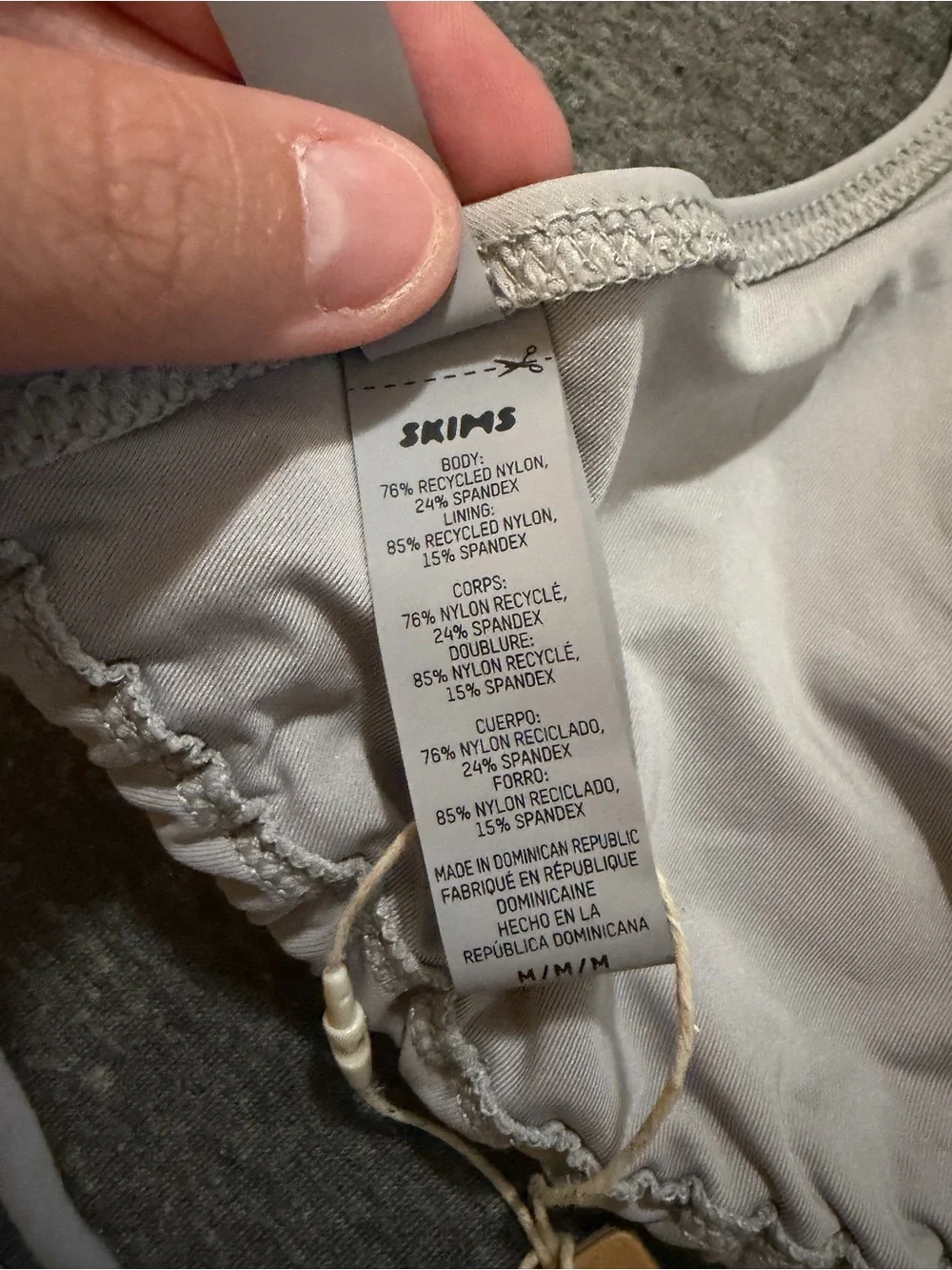 NWT SKIMS Recycled Swim Triangle Top in Limited Edition Chrome